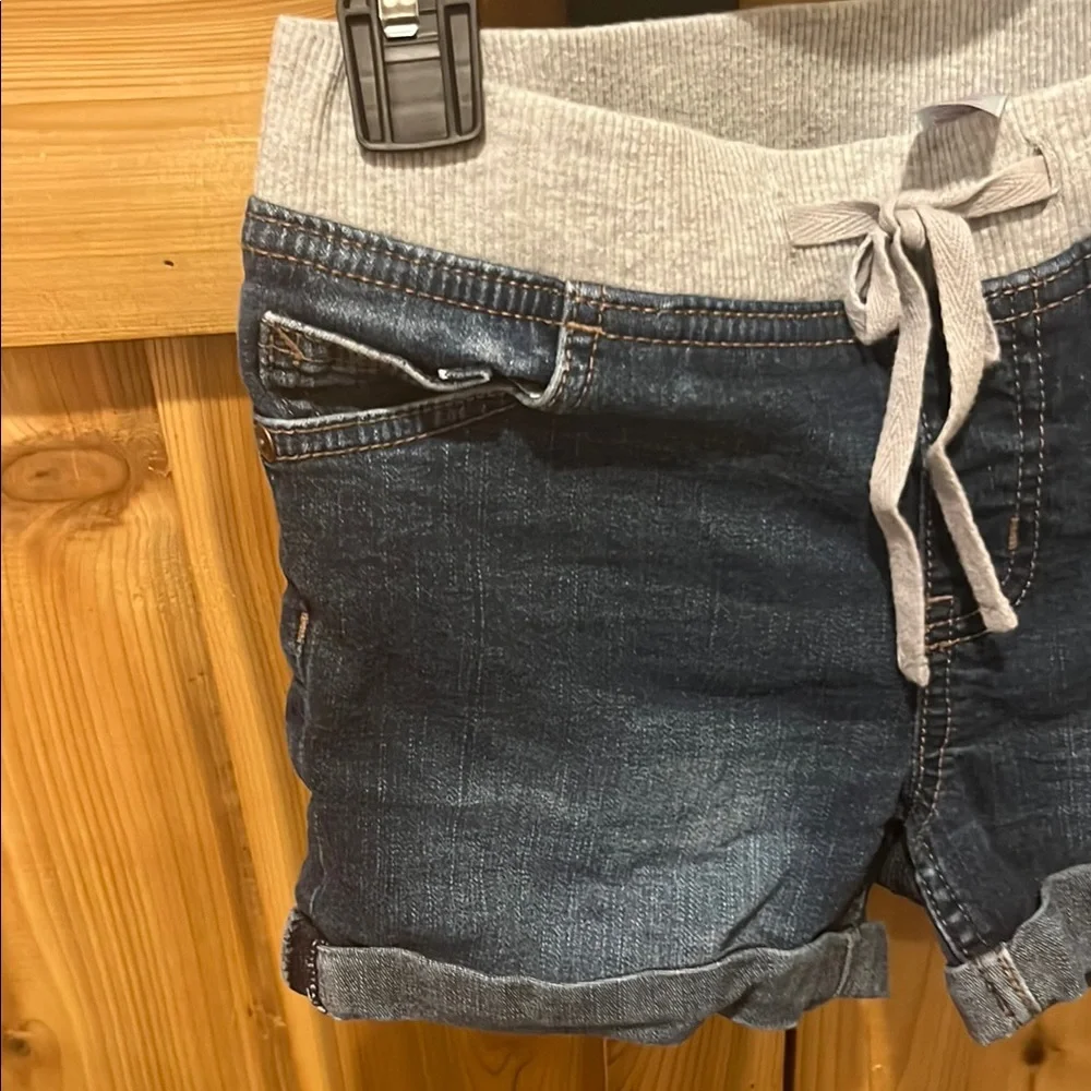 Justice Denim Shorts with Gray Waistband